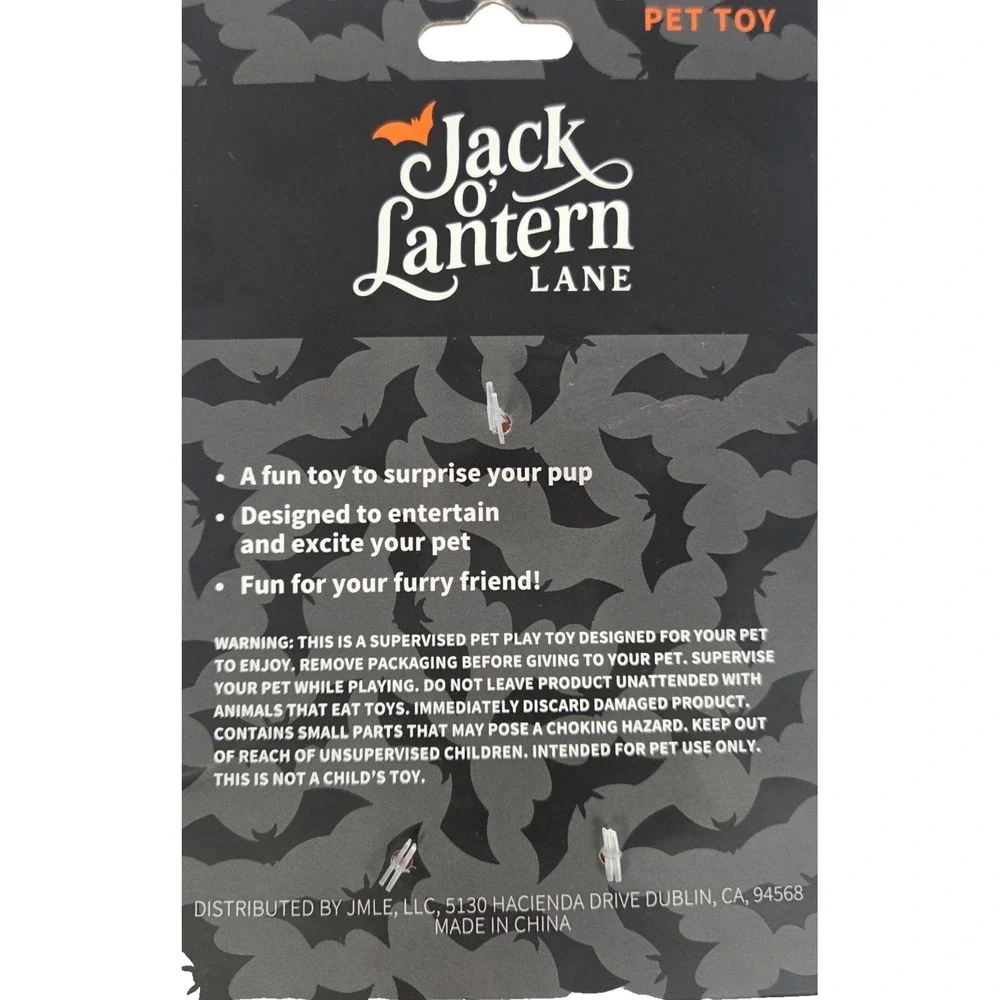 Jack O Lantern Lane Pumpkin Dog Toys 2 Pack Squeaky Halloween Orange 6 Inch New